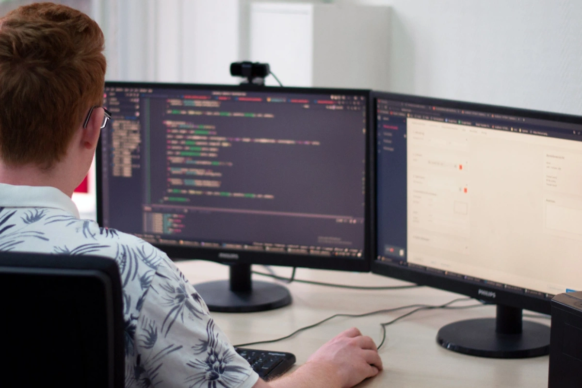 developer aan het werk